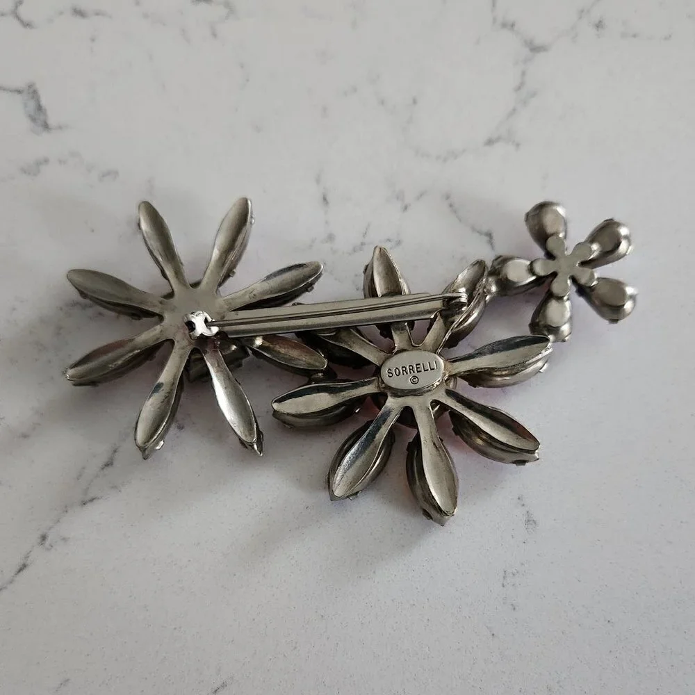 Sorrelli Crystal Flower Cluster Brooch
